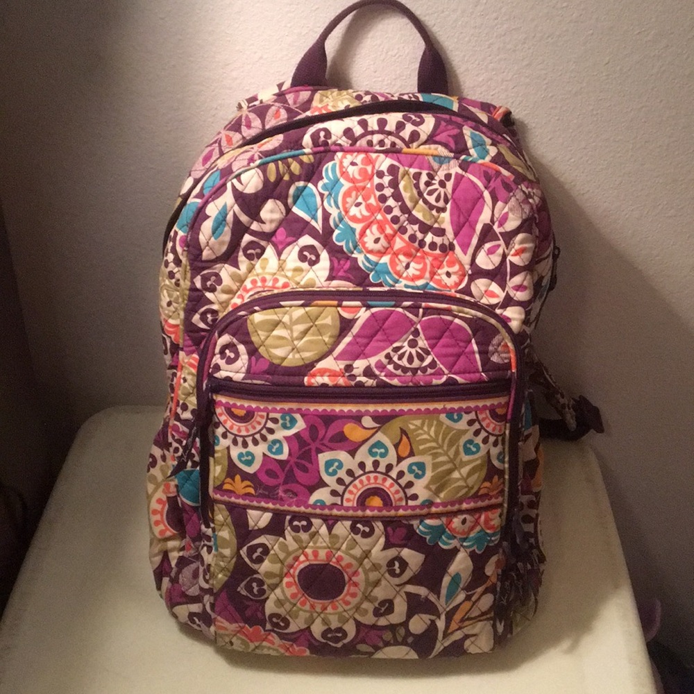 Vera Bradley Campus Backpack in Plum Crazy